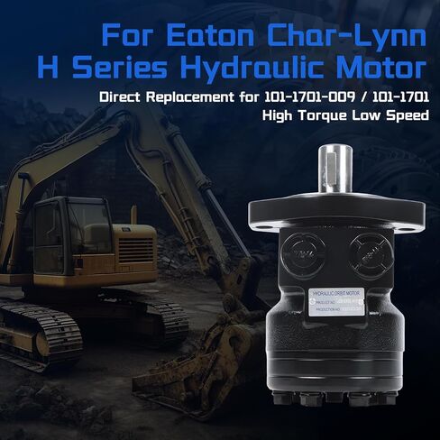 101-1701-009 Hydraulic Motor Replacement for Eaton Char-Lynn H Series, 3.5 cu in/rev Displacement 2-Bolt SAE-A Mount 1 Inch Keyed Shaft, Low Speed High Torque Gerotor Disc Valve Motor in Kuwait