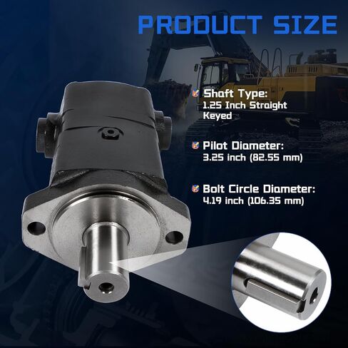 104-1062-006 1pc Hydraulic Motor Replacement for Eaton Char-Lynn 2000 Series, Gerotor Orbital Motor for Machinery & Industrial Equipment in Kuwait