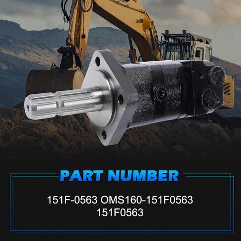 151F-0563 | محرك هيدروليكي OMS160-151F0563 | العمود 1 3/8 بوصة Z6 | استبدال مباشر لسلسلة Sauer Danfoss | عزم دوران عالي من الحديد الزهر | شفة ذات 4 فتحات | in Kuwait