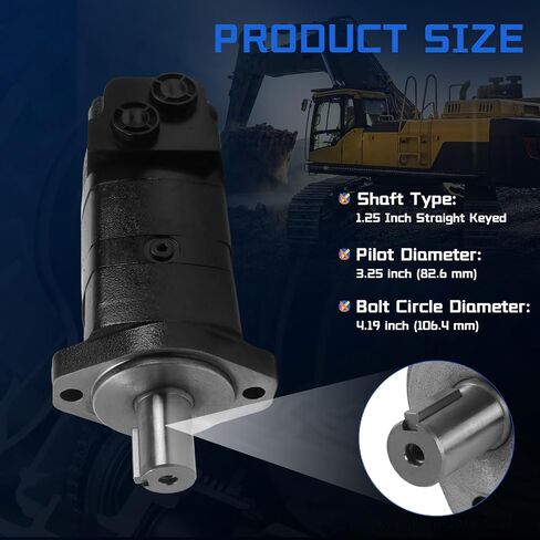 104-1027-006 Hydraulic Motor Replacement for Eaton Char-Lynn 2000 Series, 14.91 cu in/rev Displacement High Torque Low Speed Orbital Motor for Construction Agricultural Mining Equipment in Kuwait