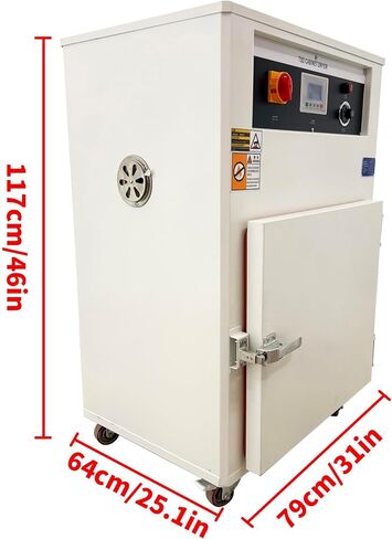 TECHTONGDA Plastic Granule Dryer 99.2lbs Hot Air Circulation Plastic Particle Cabinet Dryer 5-Tier with PID Temp Control for PP/PE/ABS/PC, for Injection Molding/3D Printing Consumable 220V 3PH in Kuwait