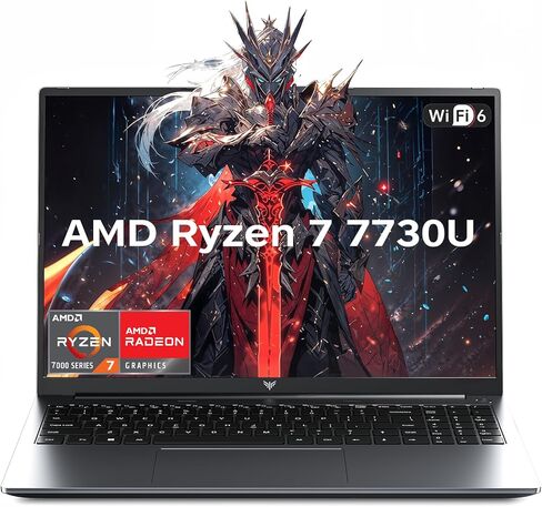 كمبيوتر محمول للألعاب، كمبيوتر محمول مقاس 15.6 بوصة مزود بمعالج AMD Ryzen 7 7730U(8C/16T، حتى 4.5 جيجا هرتز)، وذاكرة الوصول العشوائي (RAM) سعة 16 جيجابايت وسعة 512 جيجابايت NVMe SSD Windows 11، كمبيوتر محمول عالي الأداء، بسعة تصل إلى 2 تيرابايت، ورسومات R in Kuwait