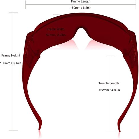 ABSORBER OD 4+ 190nm-540nm Wavelength Laser Safety Glasses for Hair Removal Laser Treatment Eye Protection Goggles for Typical 405nm, 450nm, 520nm, 532nm Laser Light in Kuwait