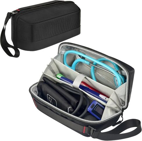 Stethoscope Case | Blood Pressure Cuff Bag | Medical Organizer for Nurses & Doctors, Hold for 3M Littmann/for MDF Instruments Stethoscopes,Penlight Accessories | Nursing School Travel Bag (Grey) in Kuwait