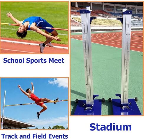 High Jump Standards,Portable Competition Track and Field High Jump Standards (1 Pairs), Aluminum High Jump Training Equipment,Adjustable Height in Kuwait