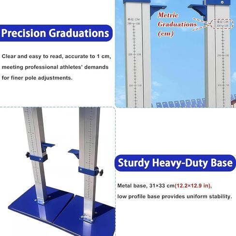 Competition Track and Field High Jump Standards,1.64' to 8.5' Adjustable,Scale Metric Cm,School High Jump Holders,1 Pair in Kuwait