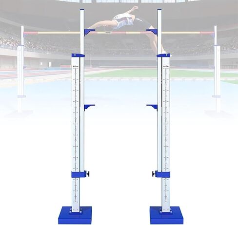Portable Aluminum Track and Field High Jump Standards with Height Scale, 1-7 ft Pair of Adjustable High Jump Stands for Competition,Training and School Sports in Kuwait