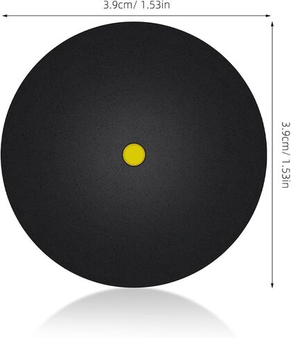 Gadpiparty 4 Pcs Squash Ball, Squash Balls Double Yellow Dot, for Indoor Racket Sports Training and Practice Single and Small Sports in Kuwait