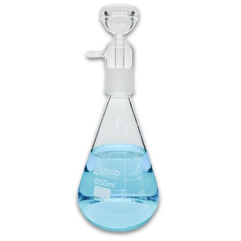 Eisco Labs - Spare Flask 1000mL for Filtration Assembly - Borosilicate Glass - 1000mL Filtration Systems Compatible - Durable & Chemical Resistant Replacement Flask for Vacuum Filtration in Kuwait
