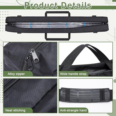 Maxdot Sludge Sampler Canvas Storage Bag, 1680D Oxford Cloth Heavy Duty Carrying Bag with Dual Handles for Sampler Sewage Treatment Plant, Chemical Factory Black in Kuwait