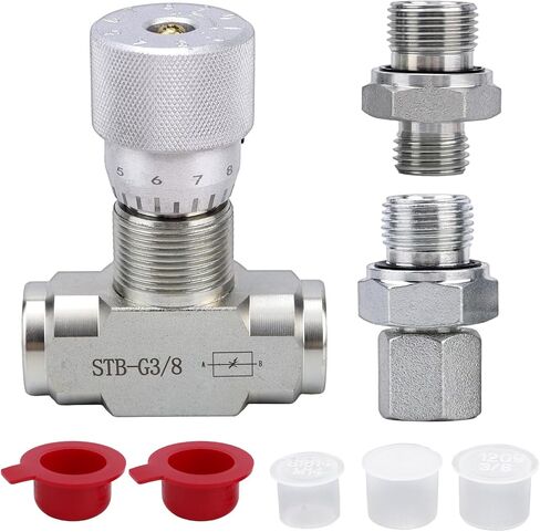 STB-G3/8 3/8" L08 Hydraulic Flow Control Valve, Bidirectional Restrictor Valve Direct Replacement Part for 1-2 Ton Mini Excavator in Kuwait