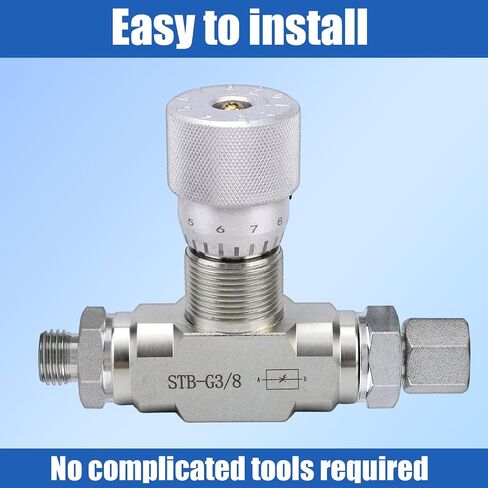 STB-G3/8 3/8" L08 Hydraulic Flow Control Valve, Bidirectional Restrictor Valve Direct Replacement Part for 1-2 Ton Mini Excavator in Kuwait