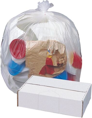 Highmark™ High-Density Can Liners, 16 Mic, 55 Gallons, 41" x 54", Natural, Box Of 200 in Kuwait