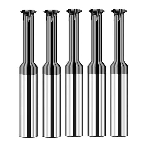 5Pcs Single Form Solid Carbide 60° UN Thread Mill Cutters, with Coating, for CNC Machining Stainless Steel (UNF 1/4"-28) in Kuwait