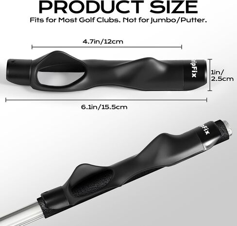 Golf Grip Trainer - Portable Swing Training Aid for Correct Hand Positioning & Muscle Memory - Non-Slip ABS & TPR Tool Fits Most Golf Clubs - Perfect Golf Gift for Men, Women & Beginners in Kuwait