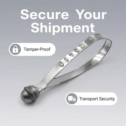 8"Metal Truck Trailer Seals,Tamper-Proof Metal Truck Seals, Numbered Security Seals for Shipping Containers (100) in Kuwait
