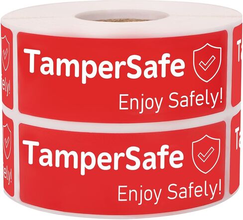800pcs Tamper Safe Delivery Stickers 1x3in Tamper Evident Food Delivery Label Self-Adhesive TamperProof Security Seals for Freshness Labels Food Container Pizza Sealing Boxes Containers Envelopes in Kuwait