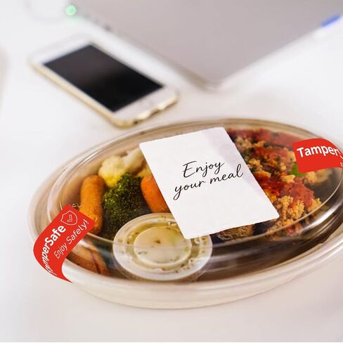 800pcs Tamper Safe Delivery Stickers 1x3in Tamper Evident Food Delivery Label Self-Adhesive TamperProof Security Seals for Freshness Labels Food Container Pizza Sealing Boxes Containers Envelopes in Kuwait