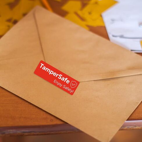 800pcs Tamper Safe Delivery Stickers 1x3in Tamper Evident Food Delivery Label Self-Adhesive TamperProof Security Seals for Freshness Labels Food Container Pizza Sealing Boxes Containers Envelopes in Kuwait