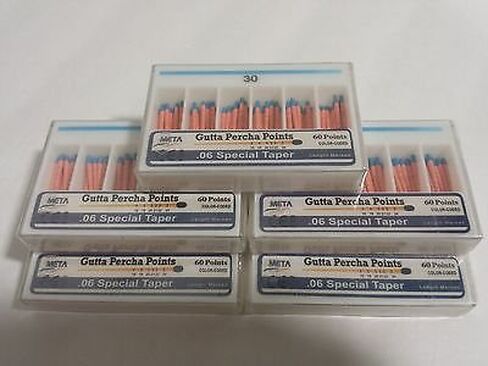Bulk Gutta Percha Points .06#30 5x Of 60/pk (300 Total Pieces in Kuwait