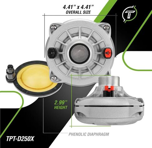 Timpano 1 بوصة مخرج 75W RMS 8 أوم 2 بوصة VC محرك ضغط الفينول in Kuwait