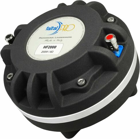 Sound Town Original Faital Pro 2 "محرك ضغط خروج من التيتانيوم مع مغناطيس نيوديميوم، مكبر صوت بوق لاستبدال مكبر الصوت PA/DJ، مسمار تشغيل، 200 وات عند 8 أوم، صنع في إيطاليا (HF2000) in Kuwait