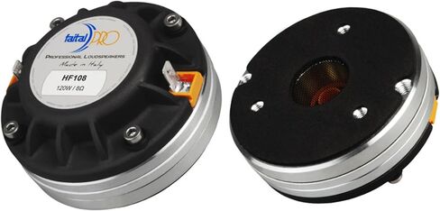 Sound Town Original Faital Pro 1" Exit Compression Driver with Neodymium Magnet, Horn Tweeter for PA/DJ Speaker Replacement, Bolt On, 120W at 8 Ohm, Made in Italy (HF108) in Kuwait