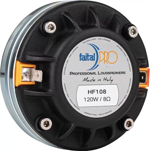 Sound Town Original Faital Pro 1" Exit Compression Driver with Neodymium Magnet, Horn Tweeter for PA/DJ Speaker Replacement, Bolt On, 120W at 8 Ohm, Made in Italy (HF108) in Kuwait