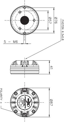 Sound Town Original Faital Pro 1" Exit Compression Driver with Neodymium Magnet, Horn Tweeter for PA/DJ Speaker Replacement, Bolt On, 120W at 8 Ohm, Made in Italy (HF108) in Kuwait
