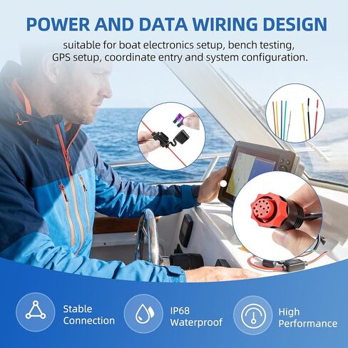 000-0127-49 كابل الطاقة/البيانات متوافق مع Lowrance HDS، PC-30-RS422 3005.6833 سلك بديل لـ HDS-5 HDS-7 HDS-8 HDS-10 Elite-7 HDI، NMEA 0183 RS-422 مجموعة أسلاك مكتشف الأسماك البحرية in Kuwait