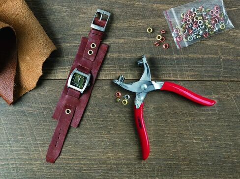 Arrow GEPK532 Eyelet Tool Kit, Hole Punch Pliers for Fabric, Leather, Canvas, Includes 100 Eyelets, 5/32-Inch, Gold,silver in Kuwait