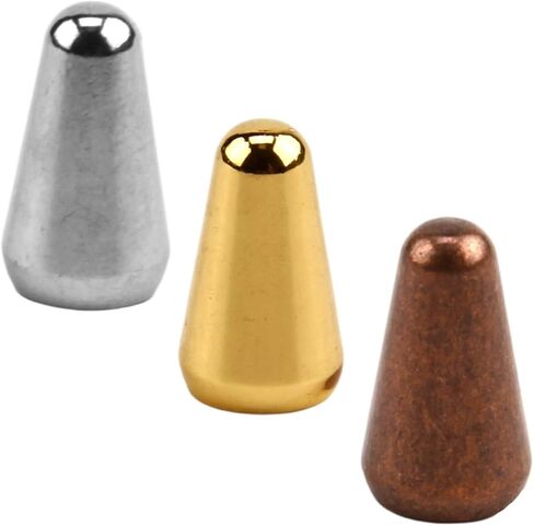 3-Pack Colorful Electric Guitar Knobs Caps for Fender Strat/Telecaster, Chrome 5-Way Switch Tip Set for Fender Strat/Telecaster, Durable Metal Replacement Parts with Polished Finish in Kuwait