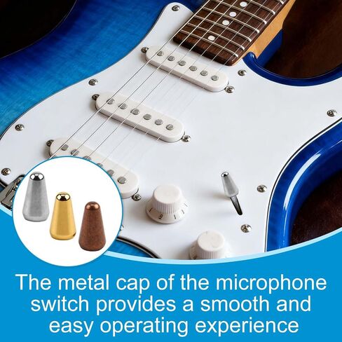 3-Pack Colorful Electric Guitar Knobs Caps for Fender Strat/Telecaster, Chrome 5-Way Switch Tip Set for Fender Strat/Telecaster, Durable Metal Replacement Parts with Polished Finish in Kuwait