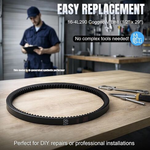 16-4L290 Cogged V Belt 1/2"x29" for LiftMaster 16-2001,A27 Classic Belt | High precise 1/2"×29" cogged V-belt for LiftMaster,Replace16-4L290,4L290,A27.Wear-resistant,anti-stretch,stable transmission in Kuwait