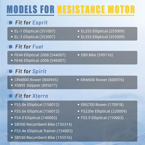 YJ-9900 Elliptical Resistance Tension Motor Puller 6V Compatible with Sole/Fuel/Spirit/Xterra/Esprit Brake Tensioner Indoor Cycles Elliptical Bike Tensioner in Kuwait