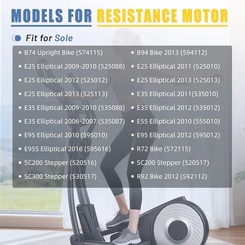 YJ-9900 Elliptical Resistance Tension Motor Puller 6V Compatible with Sole/Fuel/Spirit/Xterra/Esprit Brake Tensioner Indoor Cycles Elliptical Bike Tensioner in Kuwait
