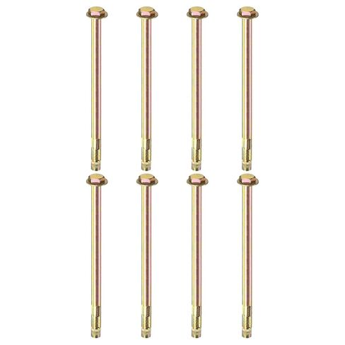 M METERXITY 8-Pack Hex Expansion Bolt, M10x80mm Colored Galvanized Iron-Carbon Steel External Hex Expansion Bolts, Anti-Corrosion Metal Bolt for Concrete/Dry Brick/Block Walls in Kuwait