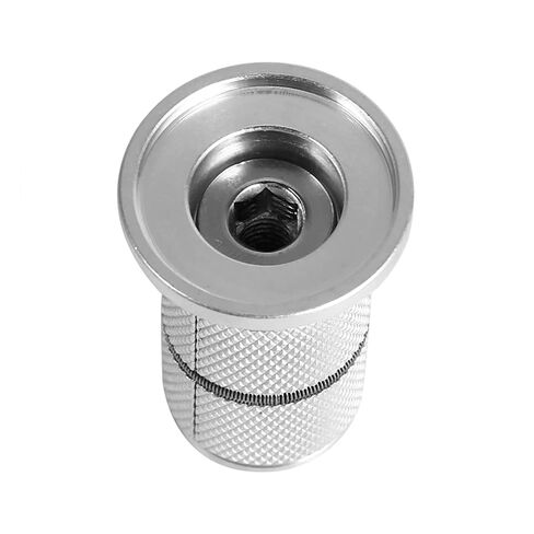 28.6mm Bike Expander Plug, Anti Slip Bicycle Front Fork Headset Expander, Aluminum Alloy Bike Expansion Bolt Compatible with Carbon Fiber Front Fork, Silver in Kuwait