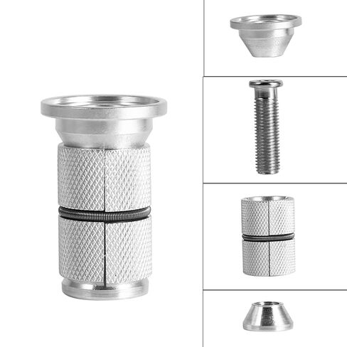 28.6mm Bike Expander Plug, Anti Slip Bicycle Front Fork Headset Expander, Aluminum Alloy Bike Expansion Bolt Compatible with Carbon Fiber Front Fork, Silver in Kuwait