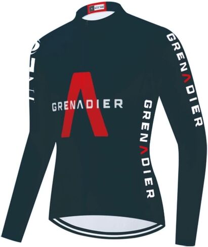 Men's Cycling Jersey Long Sleeve Bike Shirts Quick Dry Breathable Bicycle Clothing with 3 Rear Pockets in Kuwait