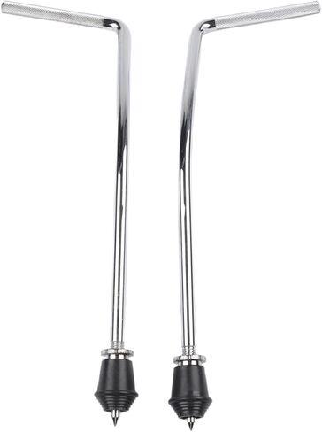 Bass Drum Legs 2Pcs Replacement Floor with Non-Slip Feet Stability and Sound, Install Drum Hardware Snare Percussion Accessories, Silver in Kuwait