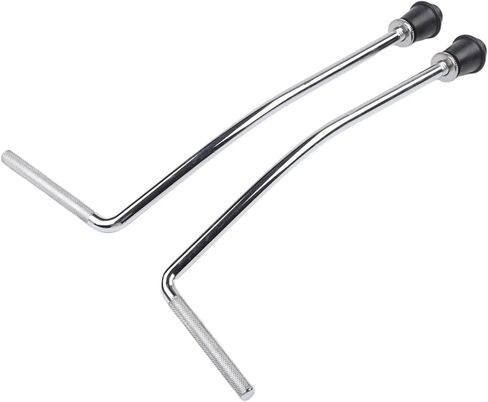 Bass Drum Legs 2Pcs Replacement Floor with Non-Slip Feet Stability and Sound, Install Drum Hardware Snare Percussion Accessories, Silver in Kuwait