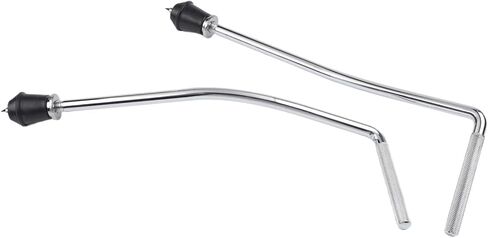 Bass Drum Legs 2Pcs Replacement Floor with Non-Slip Feet Stability and Sound, Install Drum Hardware Snare Percussion Accessories, Silver in Kuwait