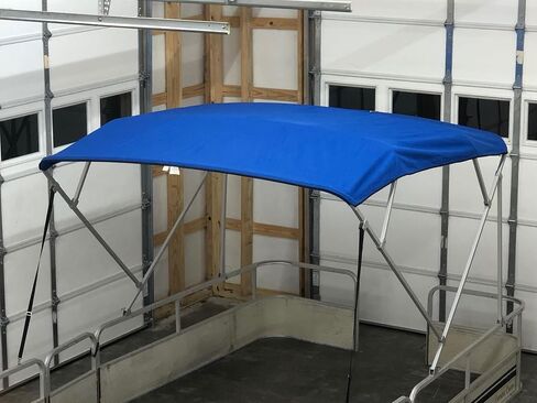 Replacement Bimini Top Canvas with Boot, Compatable with Godfrey SanPan 2500 Fits Factory Frame! Royal Blue, 9' Long x 8.5' Wide, 16oz, by Cypress Rowe Outfitters, 4 Bow in Kuwait