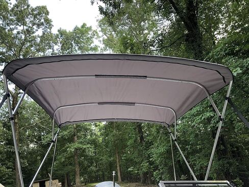 مجموعة Cypress Rowe Outfitters Complete Bimini Top Kit، إطار، قماش، أجزاء صلبة، 10'L x 8'W رمادي، 4 أقواس، تناسب عرض 91 بوصة - 96 بوصة in Kuwait