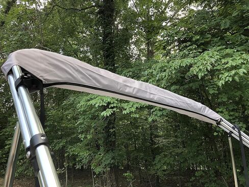 مجموعة Cypress Rowe Outfitters Complete Bimini Top Kit، إطار، قماش، أجزاء صلبة، 10'L x 8'W رمادي، 4 أقواس، تناسب عرض 91 بوصة - 96 بوصة in Kuwait