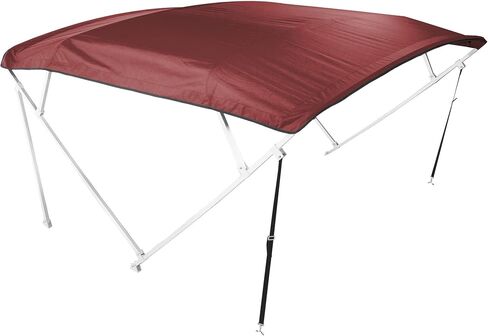 DeckMate Economy Pontoon Bimini Tops with Boot - Burgundy -(Fits 8' W Pontoons) in Saudi Arabia