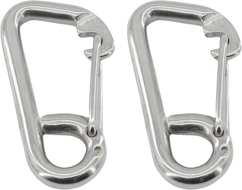 2-Pack 1/2 Inch Heavy Duty Snap Hook, 304 Stainless Steel Spring Clip for Boating, Marine, Garage, and Workshop Organization – Rustproof Utility Hardware in Kuwait
