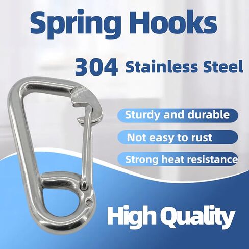 2-Pack 1/2 Inch Heavy Duty Snap Hook, 304 Stainless Steel Spring Clip for Boating, Marine, Garage, and Workshop Organization – Rustproof Utility Hardware in Kuwait