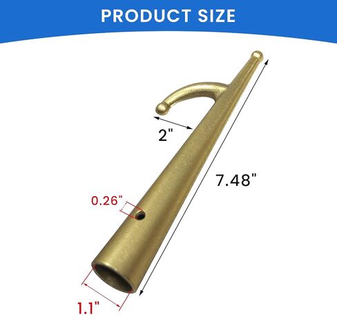 Boat Hook Head Brass Marine Docking Pole End Metal Attachment, Nautical Maritime Deck Hardware, 1 Pcs in Kuwait